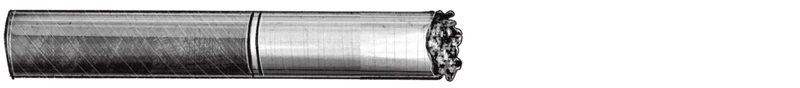 The same cigarette burned down to a stub. Frame five of the dart counter.