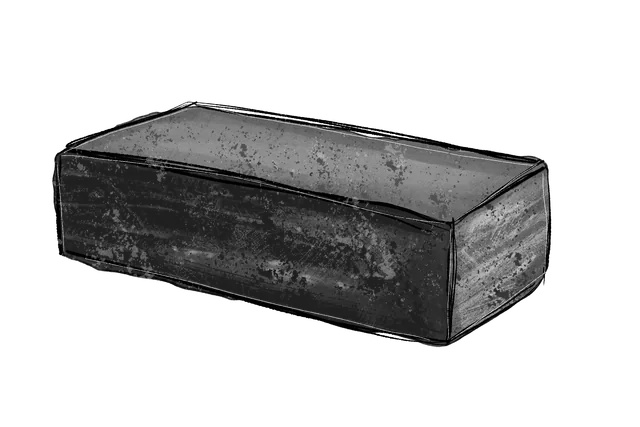 A hand-drawn object pulled from the trash. Art by RKV.